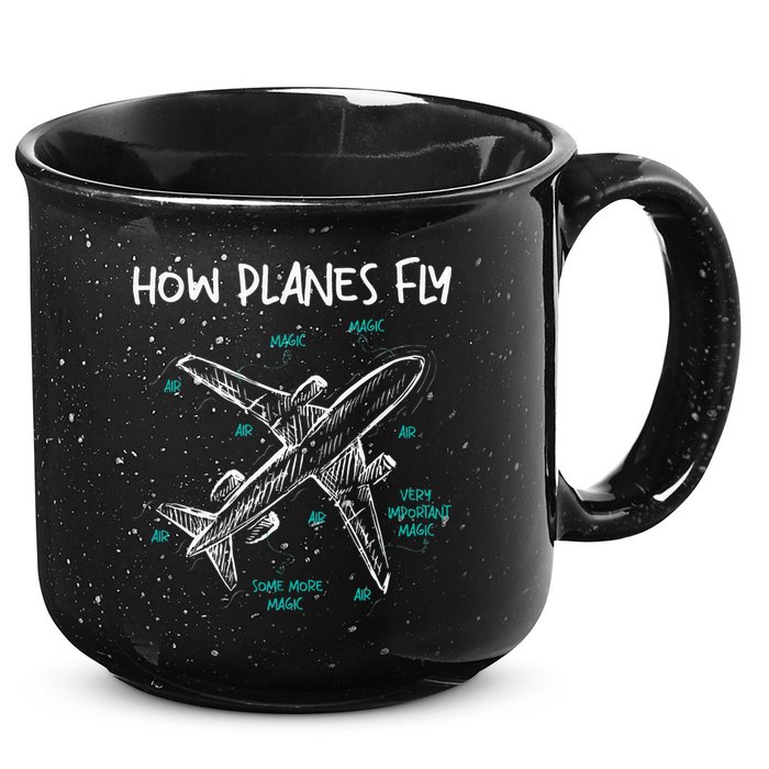 How Planes Fly Aerospace Engineer Aeronautical Engineering 15oz Campfire Ceramic Mug