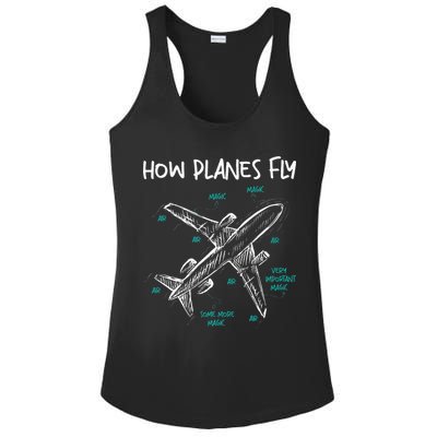How Planes Fly Aerospace Engineer Aeronautical Engineering Ladies PosiCharge Competitor Racerback Tank