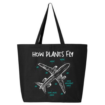 How Planes Fly Aerospace Engineer Aeronautical Engineering 25L Jumbo Tote
