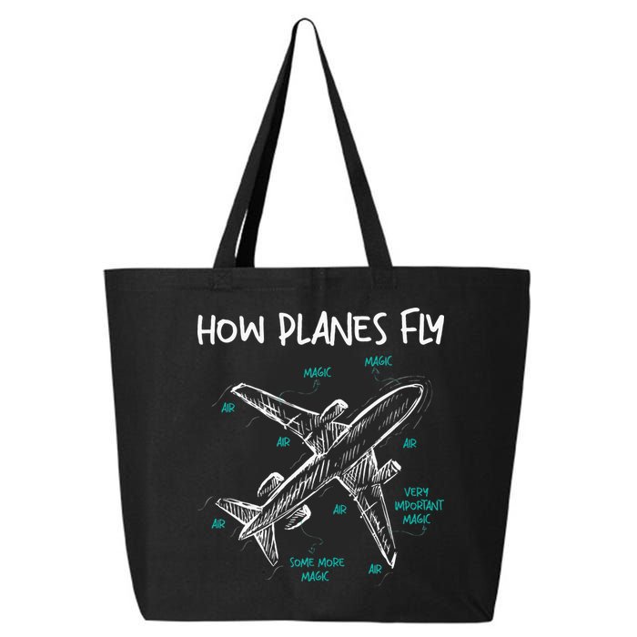 How Planes Fly Aerospace Engineer Aeronautical Engineering 25L Jumbo Tote
