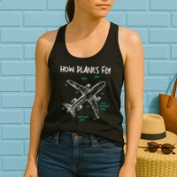 How Planes Fly Aerospace Engineer Aeronautical Engineering Womens Tank Top