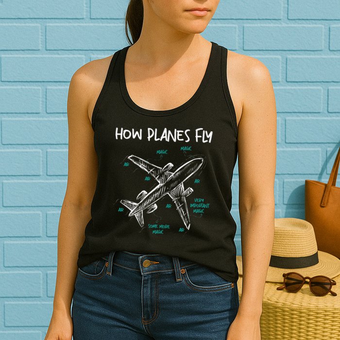How Planes Fly Aerospace Engineer Aeronautical Engineering Womens Tank Top