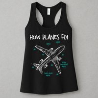 How Planes Fly Aerospace Engineer Aeronautical Engineering Womens Tank Top