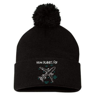 How Planes Fly Aerospace Engineer Aeronautical Engineering Pom Pom 12in Knit Beanie