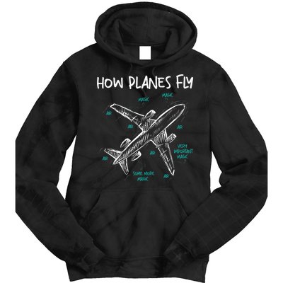 How Planes Fly Aerospace Engineer Aeronautical Engineering Tie Dye Hoodie