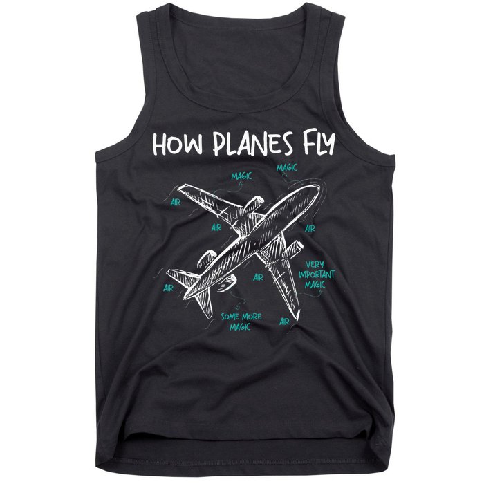 How Planes Fly Aerospace Engineer Aeronautical Engineering Tank Top
