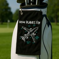How Planes Fly Aerospace Engineer Aeronautical Engineering Golf Towel