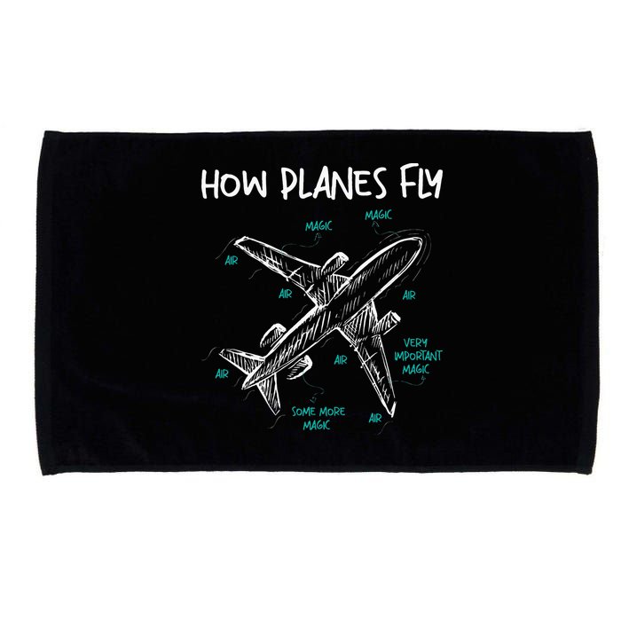 How Planes Fly Aerospace Engineer Aeronautical Engineering Microfiber Hand Towel
