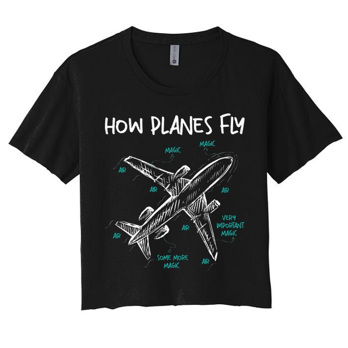 How Planes Fly Aerospace Engineer Aeronautical Engineering Crop Top