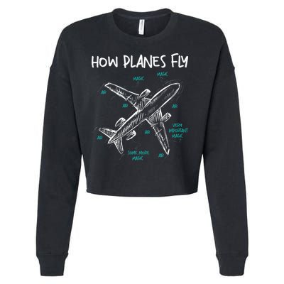 How Planes Fly Aerospace Engineer Aeronautical Engineering Cropped Pullover Crew