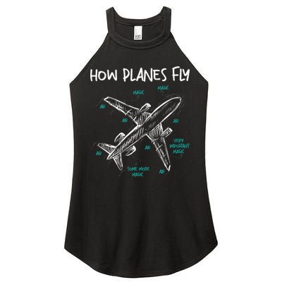 How Planes Fly Aerospace Engineer Aeronautical Engineering Women's Perfect Tri Rocker Tank