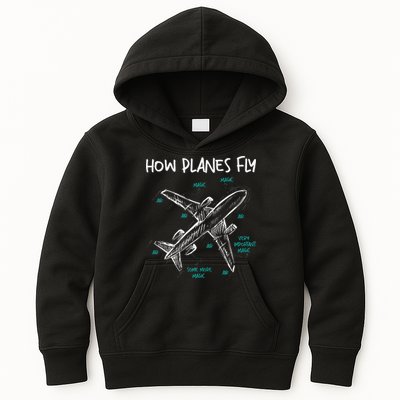 How Planes Fly Aerospace Engineer Aeronautical Engineering Kids Hoodie