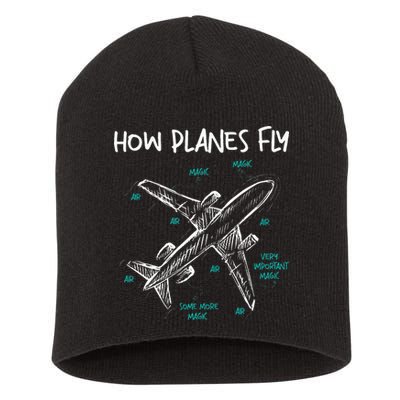 How Planes Fly Aerospace Engineer Aeronautical Engineering Short Acrylic Beanie