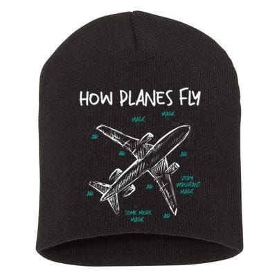 How Planes Fly Aerospace Engineer Aeronautical Engineering Short Acrylic Beanie