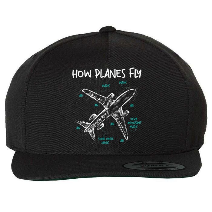 How Planes Fly Aerospace Engineer Aeronautical Engineering Wool Snapback Cap