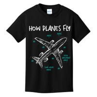 How Planes Fly Aerospace Engineer Aeronautical Engineering Kids T-Shirt