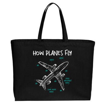 How Planes Fly Aerospace Engineer Aeronautical Engineering Cotton Canvas Jumbo Tote