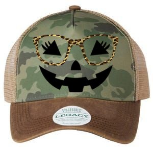 Halloween Pumpkin Face Eyelashes Leopard Glasses Halloween Legacy Tie Dye Trucker Hat