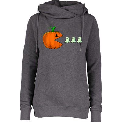 Halloween Pumpkin Funny Ghosts Boy Kid Wo  Womens Funnel Neck Pullover Hood