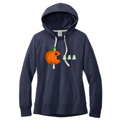 Halloween Pumpkin Funny Ghosts Boy Kid Wo  Women's Fleece Hoodie