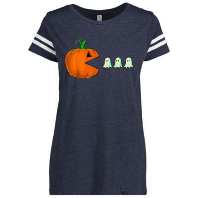 Halloween Pumpkin Funny Ghosts Boy Kid Wo  Enza Ladies Jersey Football T-Shirt