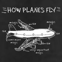 How Planes Fly Aerospace Engineering Aviation Tee 7 Panel Mesh Trucker Snapback Hat