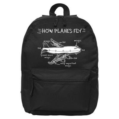 How Planes Fly Aerospace Engineering Aviation Tee 16 in Basic Backpack