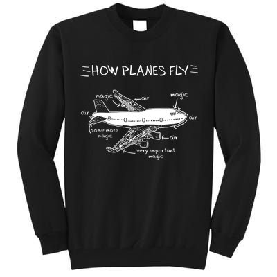 How Planes Fly Aerospace Engineering Aviation Tee Tall Sweatshirt
