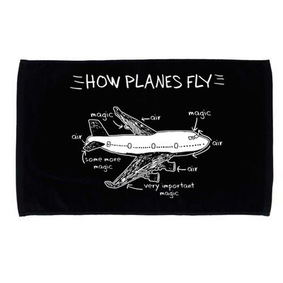 How Planes Fly Aerospace Engineering Aviation Tee Microfiber Hand Towel