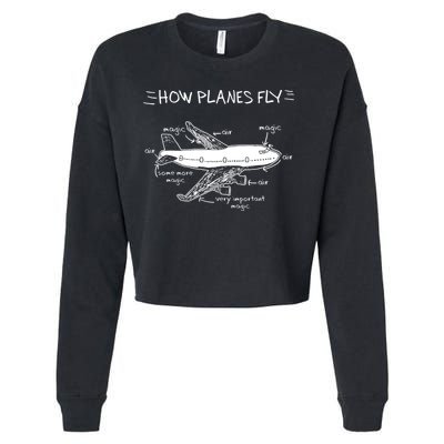 How Planes Fly Aerospace Engineering Aviation Tee Cropped Pullover Crew