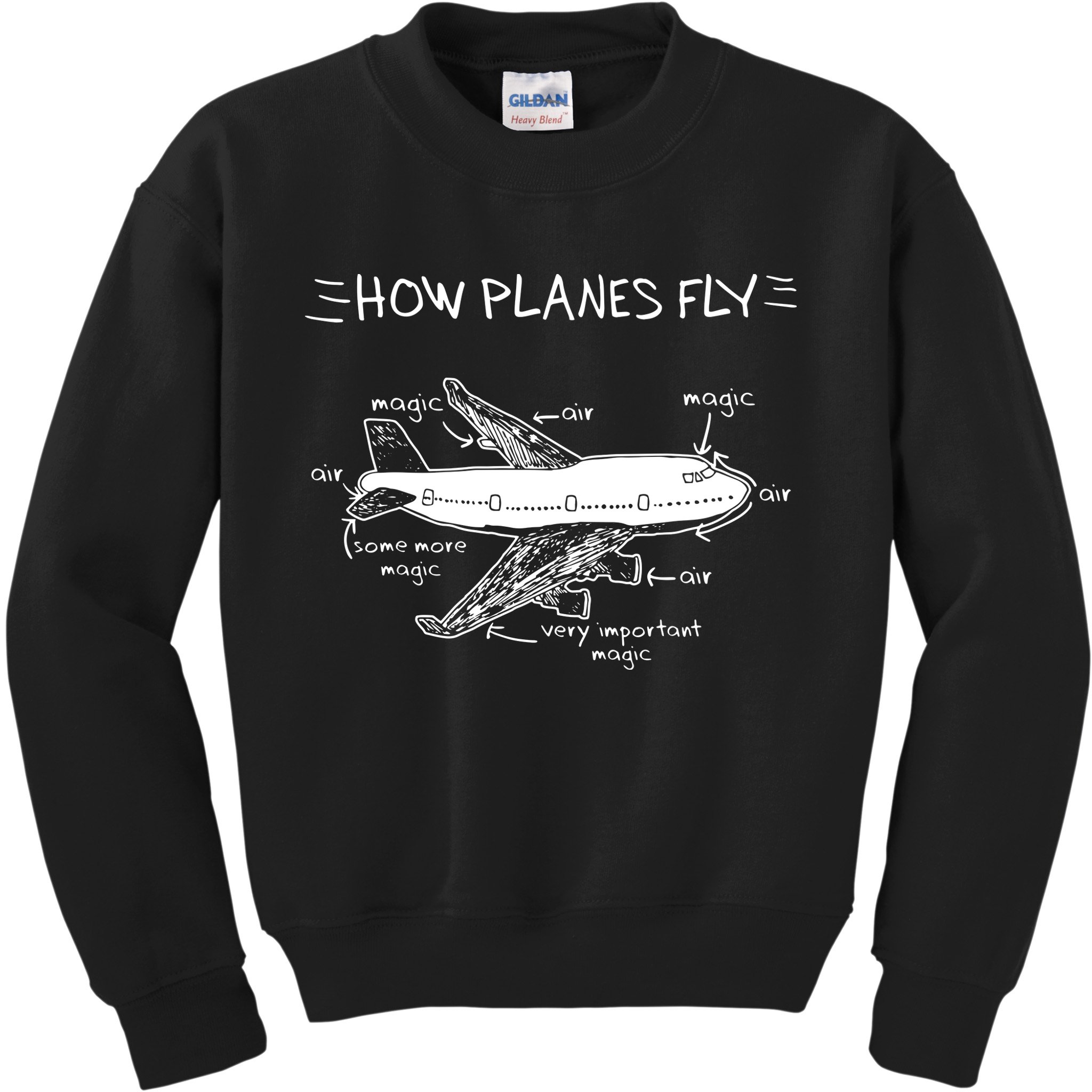 How Planes Fly Aerospace Engineering Aviation Tee Kids Sweatshirt