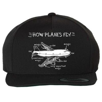 How Planes Fly Aerospace Engineering Aviation Tee Wool Snapback Cap