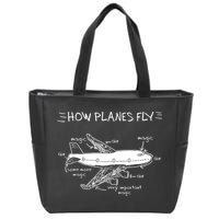 How Planes Fly Aerospace Engineering Aviation Tee Zip Tote Bag