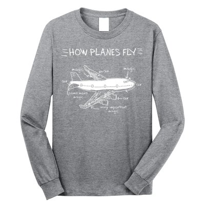 How Planes Fly Aerospace Engineering Aviation Tee Long Sleeve Shirt