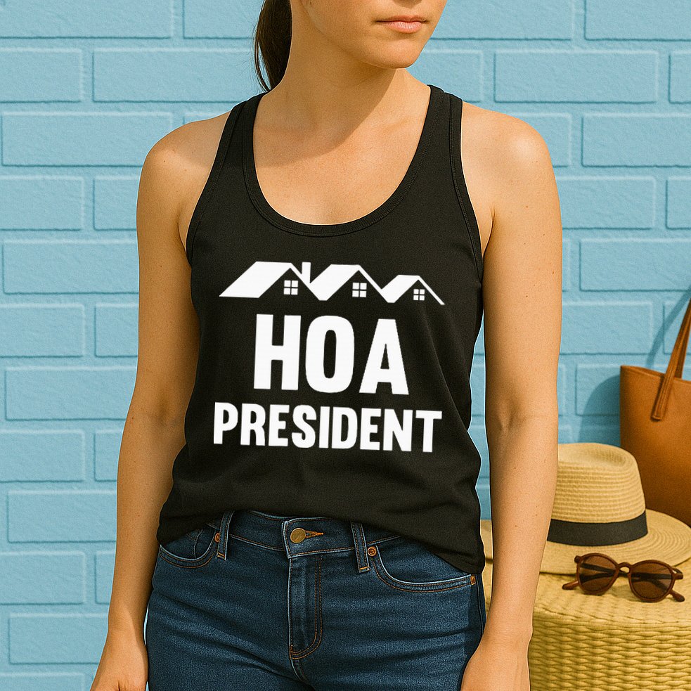 Hoa President Funny Homeowners Association Funny Hoa Womens Tank Top
