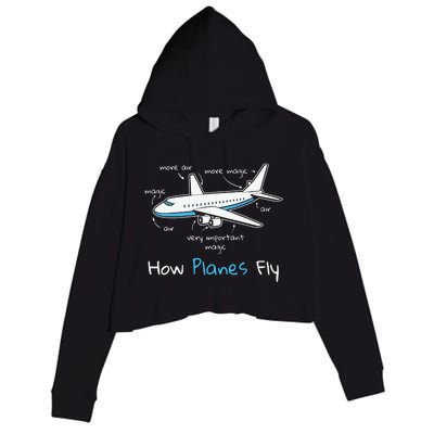 How Planes Fly Aerospace Engineering Design Aviation Gift Crop Fleece Hoodie