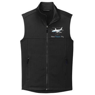 How Planes Fly Aerospace Engineering Design Aviation Gift Collective Smooth Fleece Vest