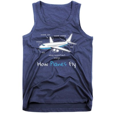 How Planes Fly Aerospace Engineering Design Aviation Gift Tank Top