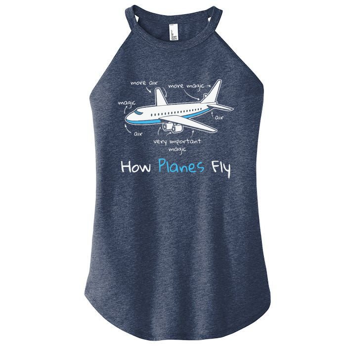 How Planes Fly Aerospace Engineering Design Aviation Gift Women’s Perfect Tri Rocker Tank