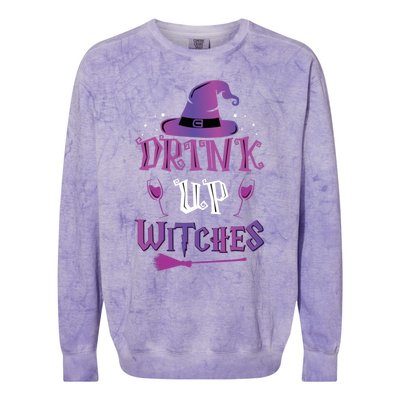 Halloween Party Fun Purple Orange Quote Up Witches Meaningful Gift Colorblast Crewneck Sweatshirt