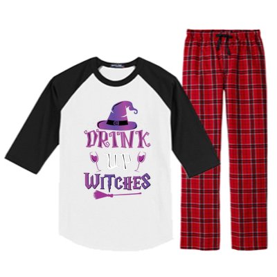 Halloween Party Fun Purple Orange Quote Up Witches Meaningful Gift Raglan Sleeve Pajama Set