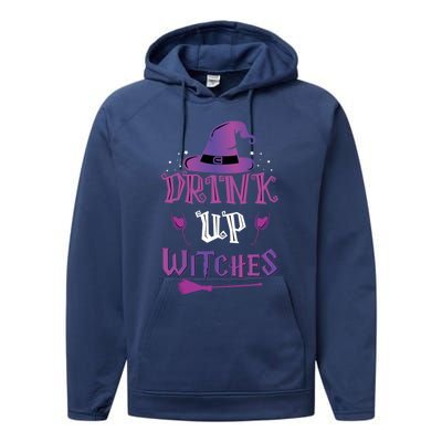 Halloween Party Fun Purple Orange Quote Up Witches Meaningful Gift Performance Fleece Hoodie