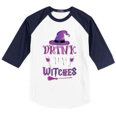 Halloween Party Fun Purple Orange Quote Up Witches Meaningful Gift Baseball Sleeve Shirt