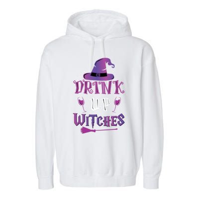 Halloween Party Fun Purple Orange Quote Up Witches Meaningful Gift Garment-Dyed Fleece Hoodie