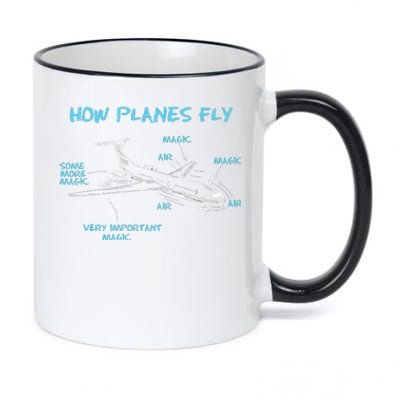 How Planes Fly Funny Aerospace Engineer Engineering 11oz Black Color Changing Mug