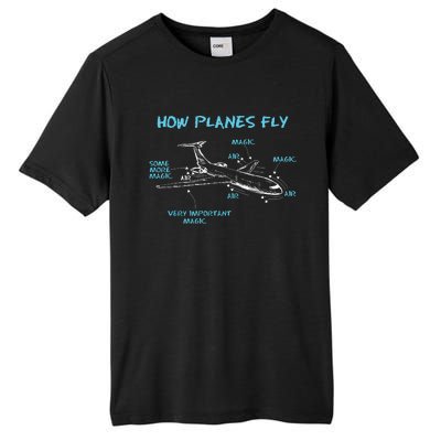 How Planes Fly Funny Aerospace Engineer Engineering Tall Fusion ChromaSoft Performance T-Shirt