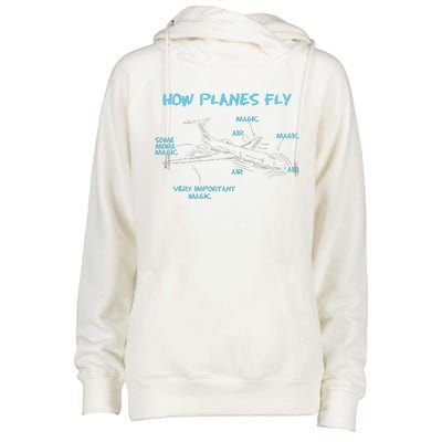 How Planes Fly Funny Aerospace Engineer Engineering Womens Funnel Neck Pullover Hood