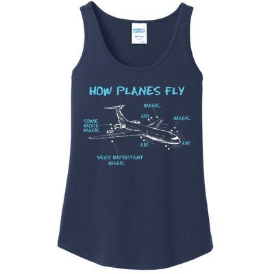 How Planes Fly Funny Aerospace Engineer Engineering Ladies Essential Tank