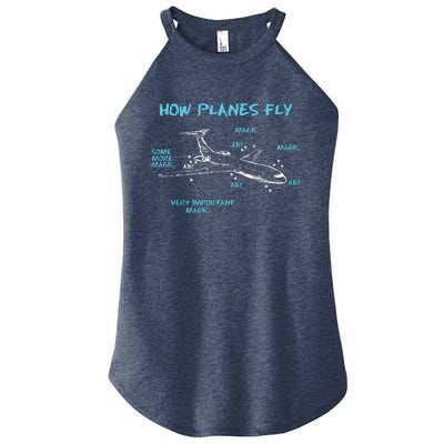 How Planes Fly Funny Aerospace Engineer Engineering Women’s Perfect Tri Rocker Tank