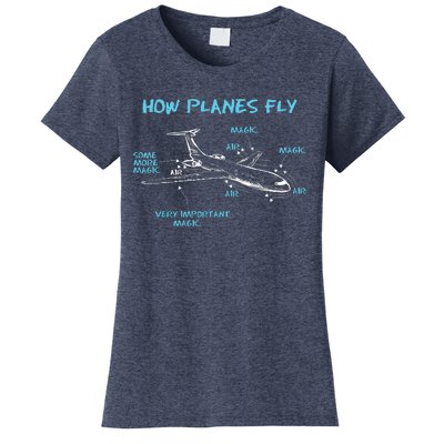 How Planes Fly Funny Aerospace Engineer Engineering Women's T-Shirt